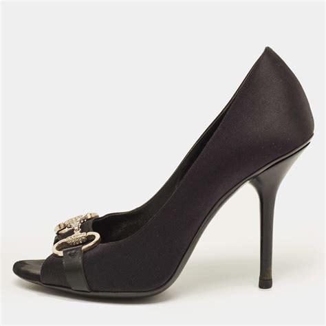 gucci hollywood peep toe pumps|Gucci Peep Toe .